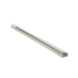 Canaleta LD10 de PVC rígido, con cinta adhesiva para instalación sin herramientas, de 38.4 x 24 x 3048 mm, Color Blanco Mate