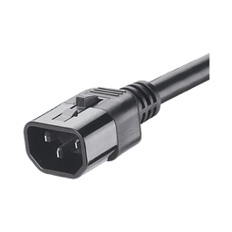 Cable de Alimentación Eléctrica Con Bloqueo de Seguridad, de IEC C14 a IEC C13, 1.2 Metros de Largo, Color Negro, Paquete de 10 Piezas