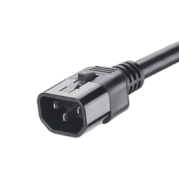 Cable de Alimentación Eléctrica Con Bloqueo de Seguridad, de IEC C14 a IEC C13, 1.8 Metros de Largo, Color Negro, Paquete de 10 Piezas