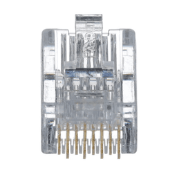 Plug RJ45 Cat5e, Para Cable UTP de Calibres 24-26 AWG, Chapado en Oro de 50 micras, Paquete de 100 piezas