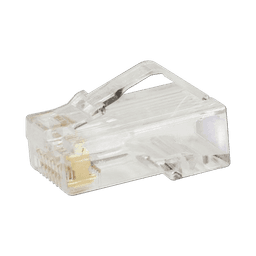 Plug RJ45 Cat5e, Para Cable UTP de Calibres 24-26 AWG, Chapado en Oro de 50 micras, Paquete de 50 piezas