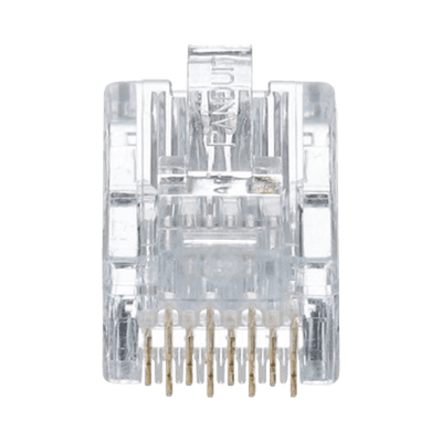 Plug RJ45 Cat5e, Para Cable UTP de Calibres 24-26 AWG, Chapado en Oro de 50 micras, Paquete de 50 piezas