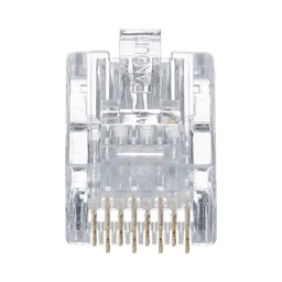 Plug RJ45 Cat5e, Para Cable UTP de Calibres 24-26 AWG, Chapado en Oro de 50 micras, Paquete de 50 piezas