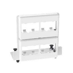 Patch Panel de 8 Puertos Mini-Com, Para Uso con Gabinetes Multipropósito, de Instalación a Presión, Color Blanco