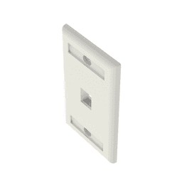 Placa de Pared Vertical, Salida Para 1 Puerto Keystone, Con Espacios Para Etiquetas, Color Blanco