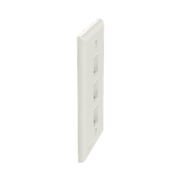 Placa de Pared Vertical, Salida Para 3 Puertos Keystone, Color Blanco Mate