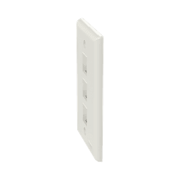 Placa de Pared Vertical, Salida Para 3 Puertos Keystone, Color Blanco Mate