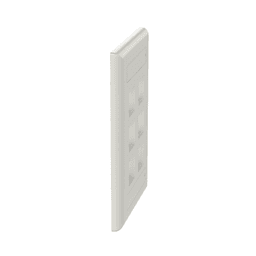 Placa de Pared Vertical, Salida Para 6 Puertos Keystone, Con Espacios Para Etiquetas, Color Blanco Mate