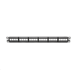 Panel de Parcheo Modular Keystone (Sin Conectores), de 24 Puertos, Espacio Para Identificación con Etiqueta Adhesiva,  1UR