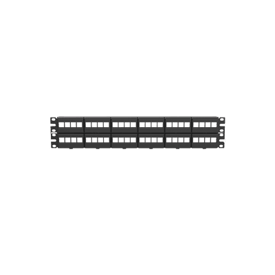 Panel de Parcheo Modular Keystone (Sin Conectores), de 48 Puertos, Identificación con Etiqueta Adhesiva, 2UR