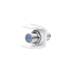 Módulo Acoplador Coaxial Tipo F, Keystone, de 75 Ohms, 3.0 GHz, Color Blanco