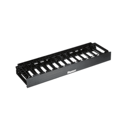 Organizador de Cables Horizontal NetManager de Alta Densidad, Sencillo (Solo Frontal), Para Rack de 19in, 1UR