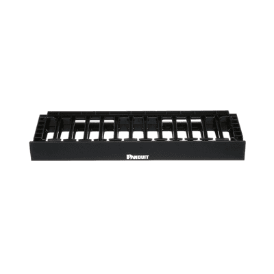 Organizador de Cables Horizontal NetManager de Alta Densidad, Sencillo (Solo Frontal), Para Rack de 19in, 1UR