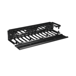 Organizador de Cables Horizontal NetManager de Alta Densidad, Sencillo (Solo Frontal), Para Rack de 19in, 2UR