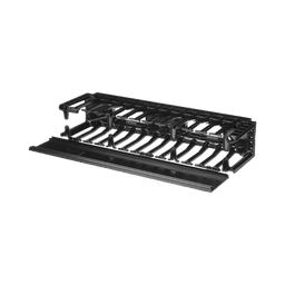 Organizador de Cables Horizontal NetManager de Alta Densidad, Sencillo (Solo Frontal), Para Rack de 19in, 2UR