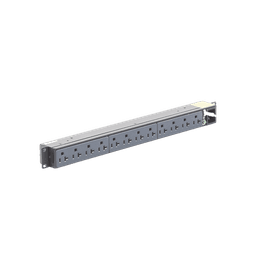 PDU Básico para Distribución de Energía, Enchufe de Entrada NEMA 5-15P, Con 12 Contactos NEMA 5-20R, Instalación Horizontal de 19in, 1UR, 15 Amp, 120 Vca