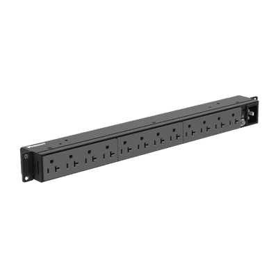 PDU Básico para Distribución de Energía, Enchufe de Entrada NEMA 5-20P, Con 12 Contactos NEMA 5-20R, Instalación Horizontal de 19in, 1UR, 20 Amp, 120 Vca