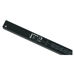 PDU Monitoreable (MI) para Distribución de Energía, Enchufe de Entrada NEMA 5-15P, Con 16 Salidas NEMA 5-20R, de Instalación Vertical, 120 Vca, 15 Amp