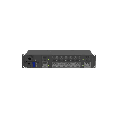 PDU Switchable y Monitoreable por Toma (MS) para Distribución de Energía, Enchufe de Entrada NEMA L6-30P, Con 12 Salidas C13 y 4 Salidas C19, Horizontal 19in, 208 Vca, 30 Amp, 2UR