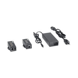 Kit de Extensor PoE/PoE+, Hasta 610 Metros (2000 ft) con Cable Cat5e o Cat6, 10/100Mbps, Incluye Transmisor, Receptor y Fuente de Alimentación 