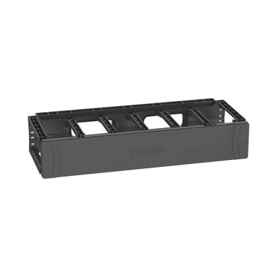 Organizador de Cables Horizontal PatchRunner™, Sencillo (Solo Frontal), Para Rack de 19in, 2UR