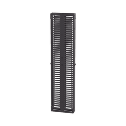 Organizador Vertical PatchRunner™, Doble (Frontal y Posterior), Para Rack Abierto de 45 Unidades, 6in de Ancho, Color Negro