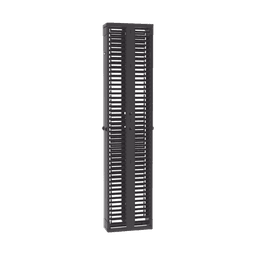 Organizador Vertical PatchRunner™, Doble (Frontal y Posterior), Para Rack Abierto de 45 Unidades, 8in de Ancho, Color Negro