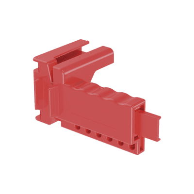 Dispositivo de Bloqueo LOTO para Válvulas de Bola, para Diámetros de Tubería de 1/4" a 1" y Longitud de Mango Hasta 7.5", Color Rojo