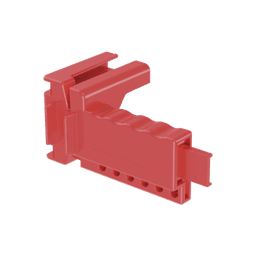 Dispositivo de Bloqueo LOTO para Válvulas de Bola, para Diámetros de Tubería de 1/4" a 1" y Longitud de Mango Hasta 7.5", Color Rojo