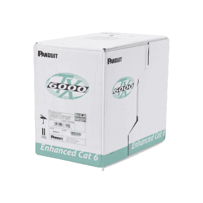 Bobina de Cable UTP 305 Metros (1000 Pies) de Cobre, TX6000? PanNet, Reelex, Gris Internacional, Categoría 6 Mejorado (23 AWG), PVC (CM), de 4 Pares