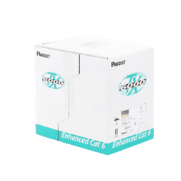 Bobina de Cable UTP 305 Metros (1000 Pies) de Cobre, TX6000? PanNet, Reelex, Blanco, Categoría 6 Mejorado (23 AWG), PVC (CM), de 4 Pares