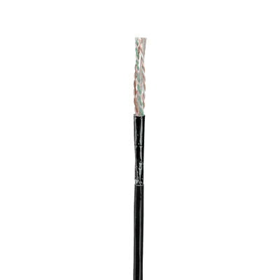 Bobina de Cable UTP de 4 Pares, Con Aislamiento de Fluoropolímero, Cat6A (23 AWG), Uso Interior/Exterior Para Entorno Ambiental de Altas Temperaturas (Hasta 125ºC) , CMP (Plenum), Color Negro, 305 m