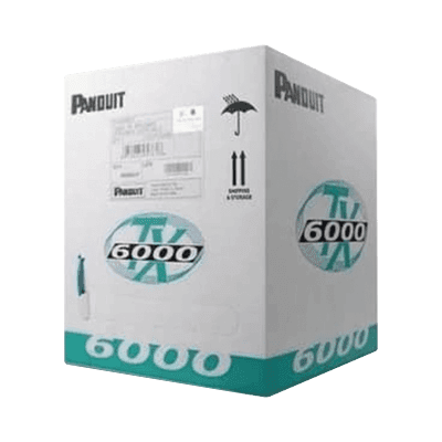 Bobina de Cable UTP 305 Metros (1000 Pies) de Cobre, TX6000™ PanNet, Reelex, Blanco, Categoría 6 Mejorado (23 AWG), PVC (CMR, Riser), de 4 Pares