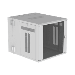 Gabinete PanZone de Montaje en Pared, de 19in, Puerta con Ventana de Seguridad, 12 UR, 762mm de Profundidad, Color Blanco