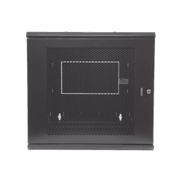 Gabinete PanZone de Montaje en Pared, de 19in, Puerta Ventilada, 12 UR, 635mm de Profundidad, Color Negro