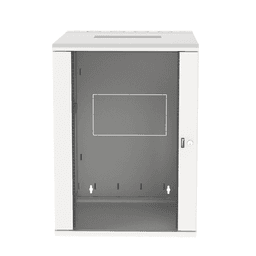 Gabinete PanZone de Montaje en Pared, de 19in, Puerta con Ventana de Seguridad, 18 UR, 762mm de Profundidad, Color Blanco