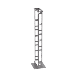 Rack de Dos Postes Estándar de 19 in, Rieles Numerados y Roscados #12-24, 6 in de Profundidad, Fabricado en Acero, 45 Unidades de Rack, Color Negro