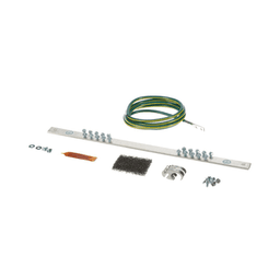 Kit de Puesta a Tierra con Jumper 6 AWG RGREJ696Y y Barra de Conexiones de 20 Orificios RGRB19U, para Rack de 19in