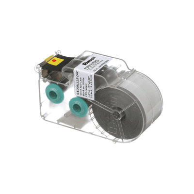 Casete de 225 Etiquetas Autolaminadas de 25.4 x 31.8 mm (1 x 1.25 pulgadas), para Cables de 3 a 7.1 mm (0.12 a 0.28 pulgadas) de Diámetro, Área de Impresión Color Blanco