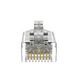 Plug RJ45 Cat6/6A, Para Cable UTP de Calibre 28 AWG, Chapado en Oro de 50 micras, Paquete de 100 piezas