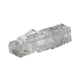 Plug RJ45 Cat6, Para Cable UTP de Calibre 23-24 AWG, Chapado en Oro de 50 micras, Paquete de 100 piezas