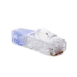 Plug RJ45 Cat6, Para Cable UTP de Calibre 23-24 AWG, Chapado en Oro de 50 micras, Paquete de 100 piezas