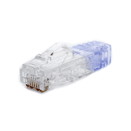 Plug RJ45 Cat6, Para Cable UTP de Calibre 23-24 AWG, Chapado en Oro de 50 micras, Paquete de 100 piezas