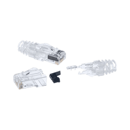 Plug RJ45 Cat6 de 3 Piezas, Para Cable UTP de Calibre 23-24 AWG, Chapado en Oro de 50 micras, Paquete de 100 piezas