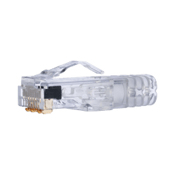 Plug RJ45 Cat6 de 3 Piezas, Para Cable UTP de Calibre 23-24 AWG, Chapado en Oro de 50 micras, Paquete de 100 piezas