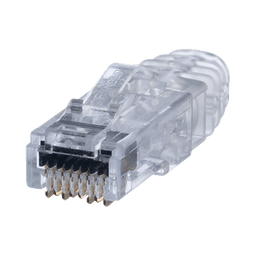 Plug RJ45 Cat6 de 3 Piezas, Para Cable UTP de Calibre 23-24 AWG, Chapado en Oro de 50 micras, Paquete de 100 piezas