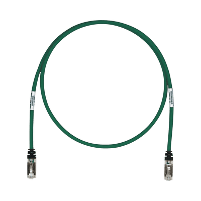 Patch Cord Cat6A, Blindado S/FTP, CM/LS0H, 17ft, Color Verde