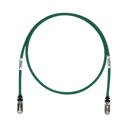 Patch Cord Cat6A, Blindado S/FTP, CM/LS0H, 17ft, Color Verde