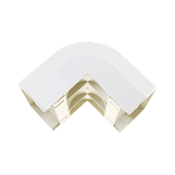 Esquinero exterior, para uso con canaleta T70, Material PVC Rígido, Color Blanco Mate