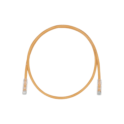 Cable de Parcheo, UTP Cat5e, Diámetro Reducido (28AWG), Color Naranja, 1 ft 